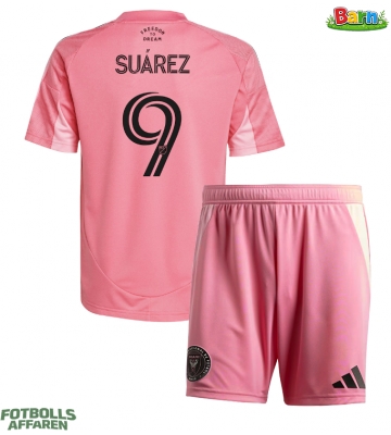 Inter Miami Luis Suarez #9 Hemmaställ Barn 2025-26 Kortärmad (+ Korta byxor)